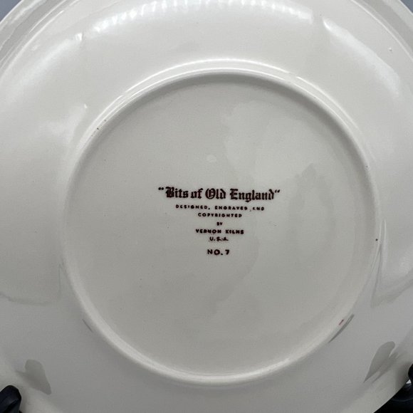 Vernon Kilns Bits of Old England Collectible Plate No. 7 Man on Horseback 8.25" - Picture 6 of 6